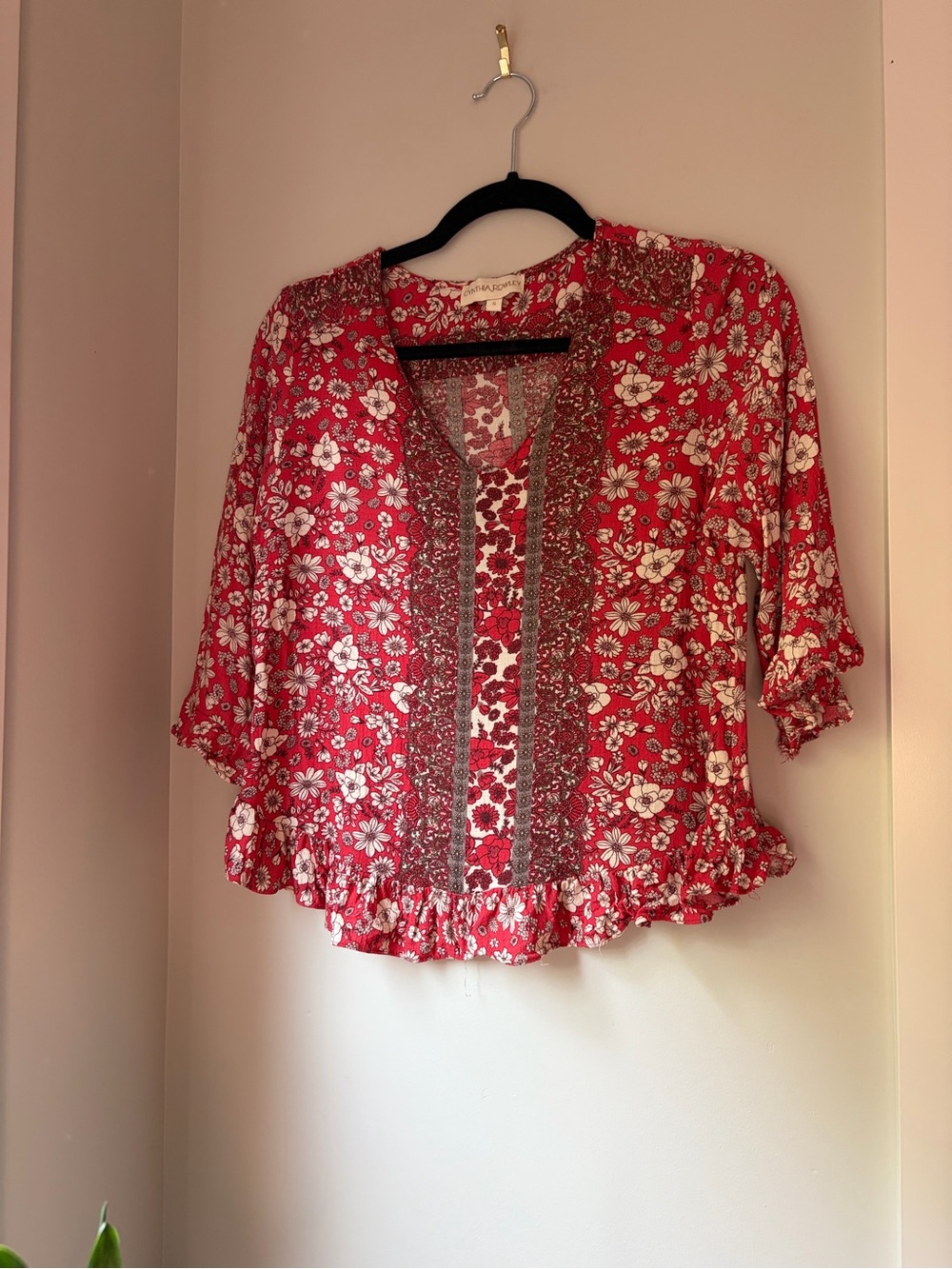 Cynthia Rowley floral boho top